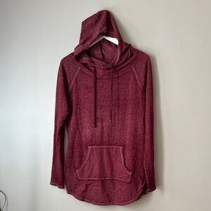 Maurices Women's Burgundy Hoodie Lightweight Sweatshirt size S